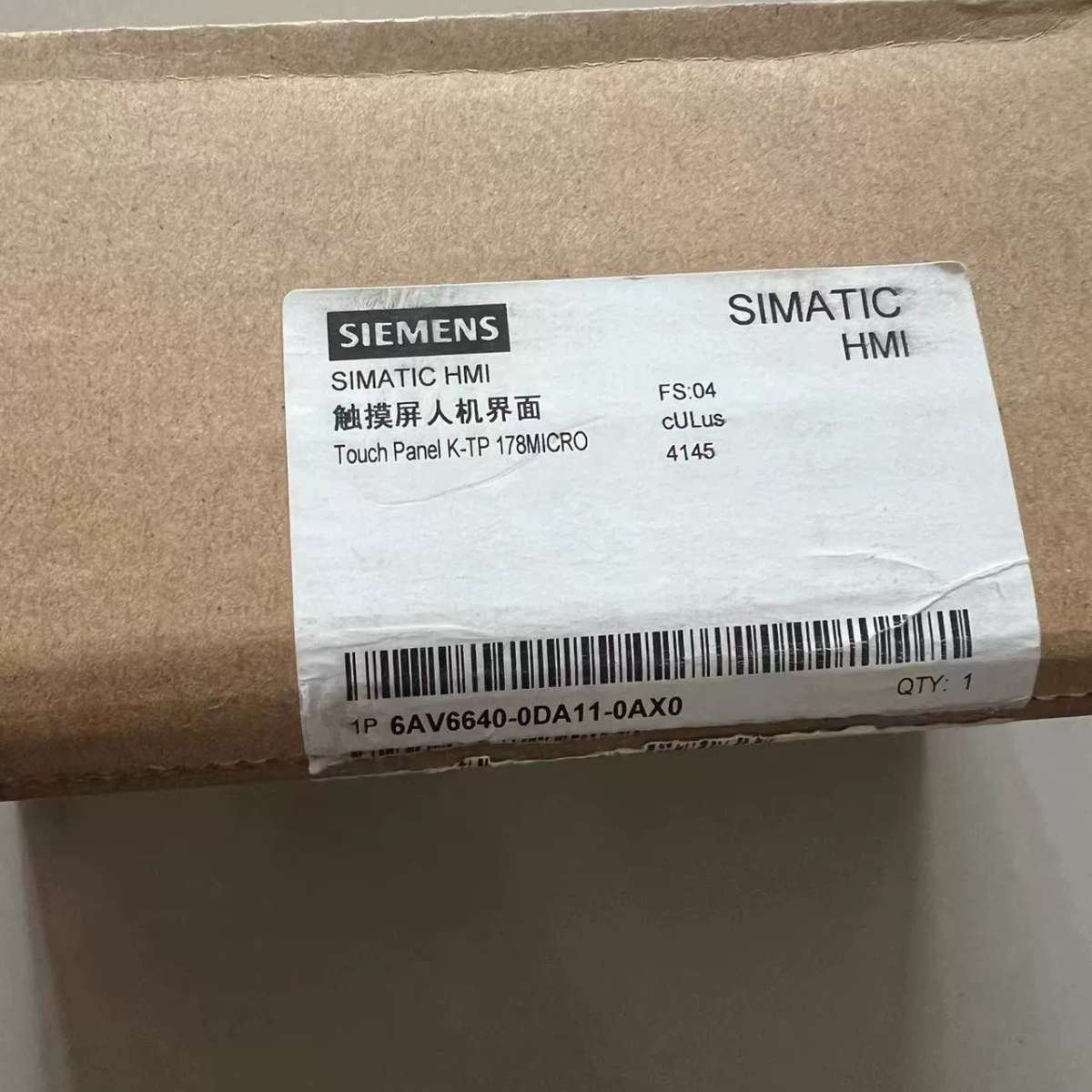 触摸屏6AV6640-0DA11-0AX0全新仅拆封，议价