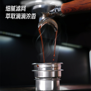 51/58mm咖啡机手柄无压粉碗单双人份0.3孔304双层增压不锈钢配件
