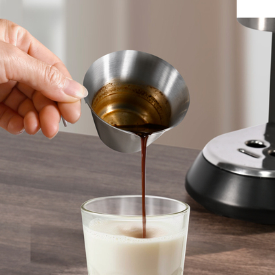不锈钢浓缩杯咖啡机意式盎司Espresso萃取带刻度100ml小量杯器具