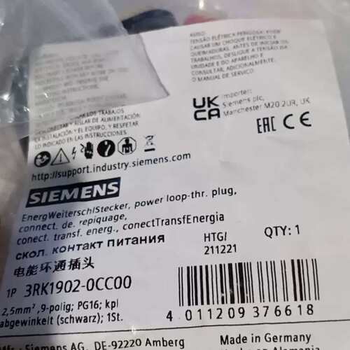 3RK1902-0CC00电能环通插头3RK19022议价