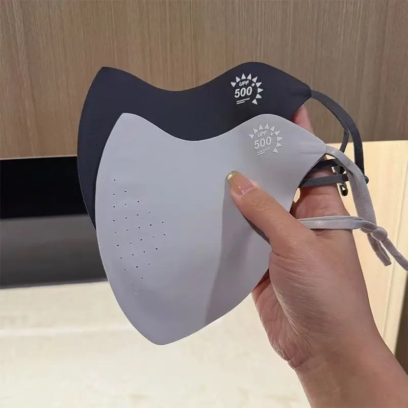 夏季无痕防晒口罩透气护眼角薄款UPF500+冰丝小冰皮高颜值面罩女