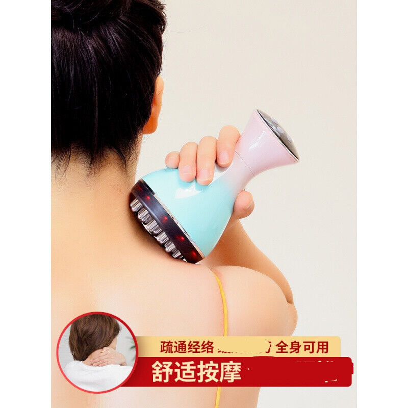 红鹤电动经络刷疏通腹部按摩器揉肚子肩颈背部刮痧仪腿部神器经络
