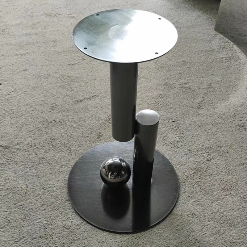 北欧岩板轻奢沙发边几客厅小圆桌子简约创意置物角几茶几腿支架