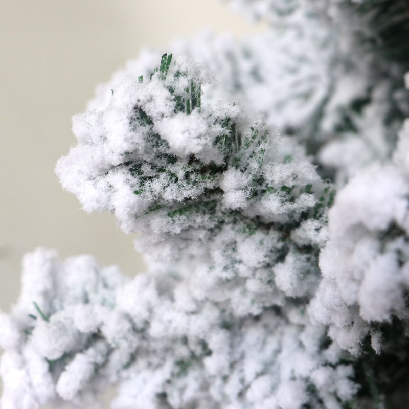 圣诞节装饰落雪白色植绒树1.5/1.8/2.1/2.4/3/4米裸树场景布置