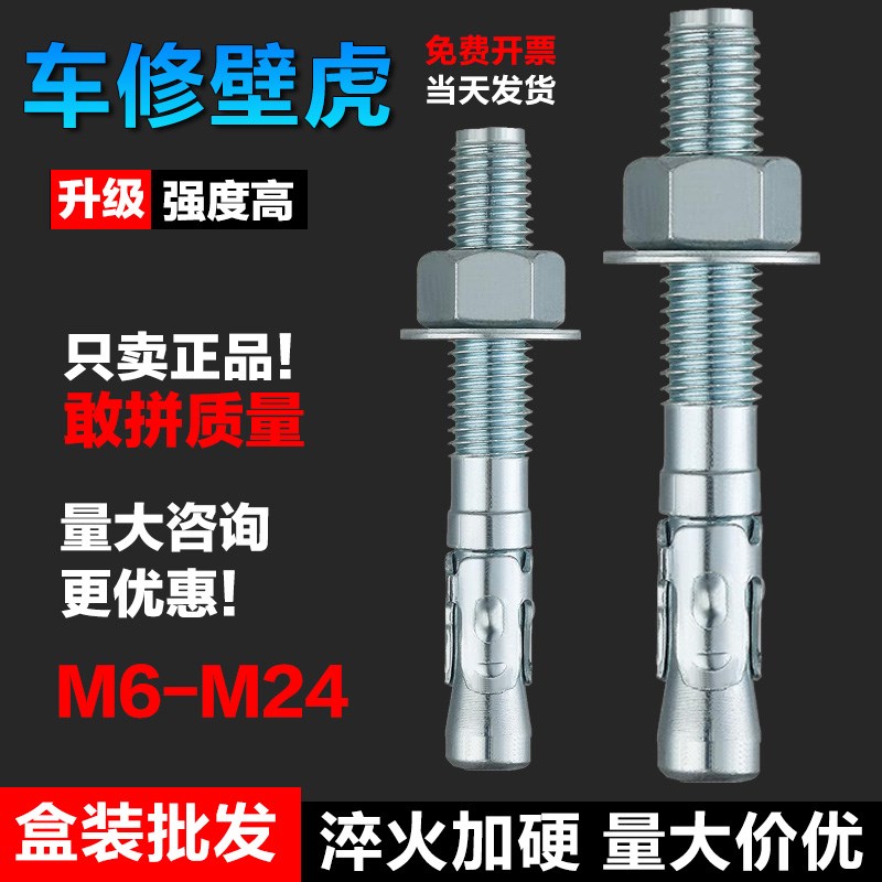 国标高强度车修壁虎膨胀螺丝车修拉爆电梯专用膨胀螺栓M6M8M10M12
