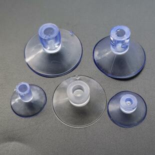 直孔吸盘竖孔十字孔透明真空吸附插旗塑料无痕贴皮吸子婚车装饰件