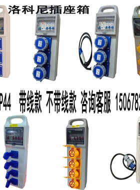 带线工业手提插座箱户外便携式防水塑料插排一机一闸IP67带漏保