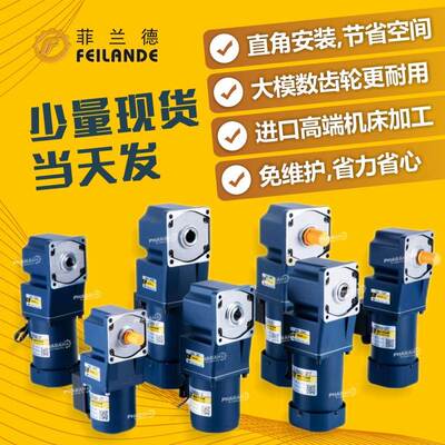 厂家直供 180 200W 交流直角减速电机 FEILANDE 4级齿轮减速电机