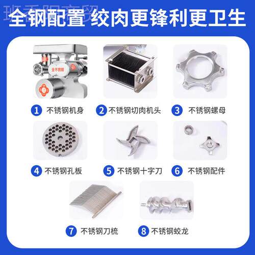 肉机商用多功能绞一体机打肉机机全自动切切片切丝丁灌肠大绞IWS