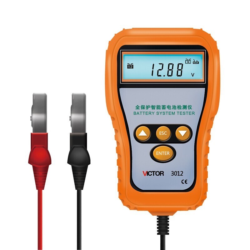 胜利仪器 VC3012 汽车蓄电池检测仪蓄电池测试仪电瓶电量测试仪