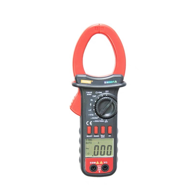 滨江 数字钳形表BM801A 钳形用表 1000A大交流钳表 通断蜂鸣