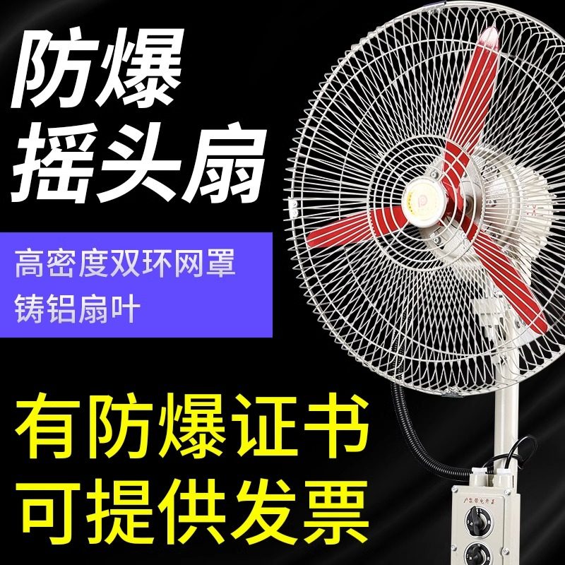 防爆摇头扇FB/BTS-500/750防爆电风扇220V壁挂落地式牛角扇380V