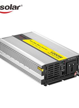 纯正波12V直00W车载家IVX用光伏离网太阳能流224v48v转2120V逆变