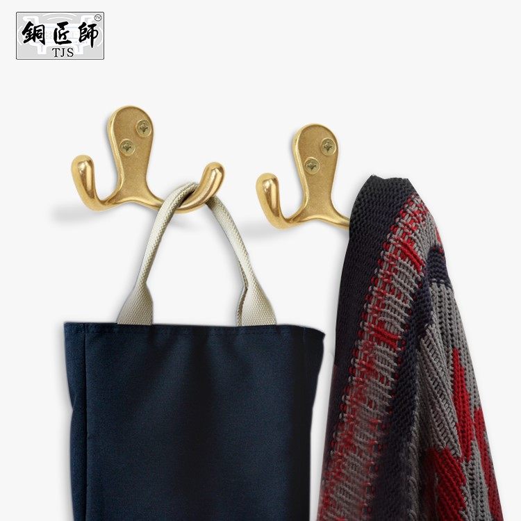 纯铜挂钩创意北欧衣服挂钩门后衣柜鞋柜单个挂衣钩壁挂墙壁