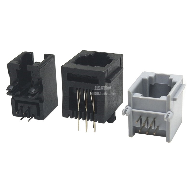 RJ11/RJ12/RJ45电话插座水晶头母座4P4C 6P6C 8P8C 6P4C立式卧式