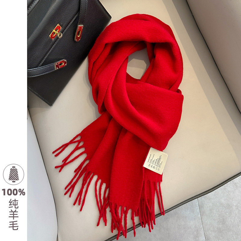 法国GVSEDUN纯羊毛围巾女秋冬季百搭保暖高级感氛围情侣生日礼物