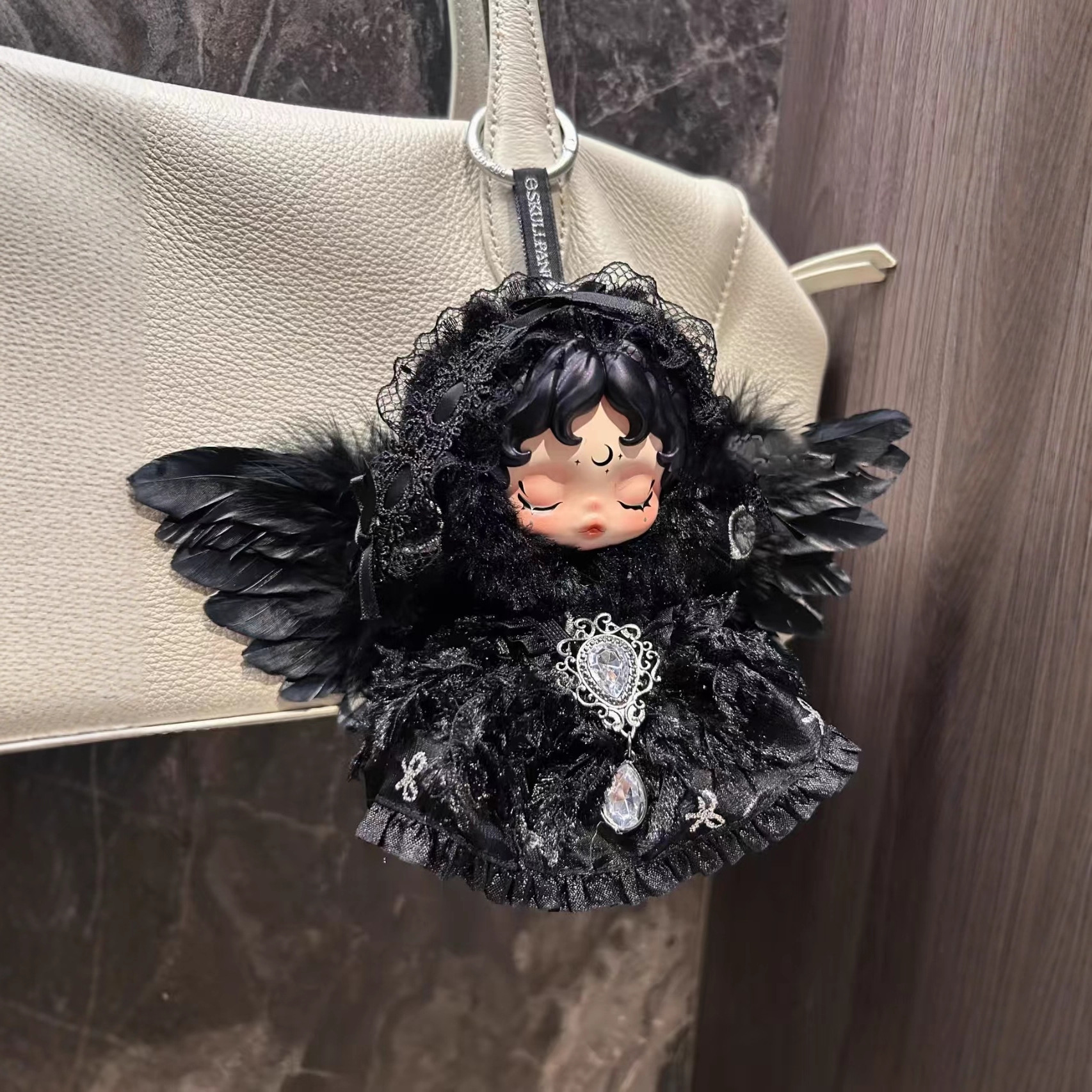 泡泡玛特sp娃衣光织园冬日乐章搪胶毛绒skullpanda衣服二代沐木冬