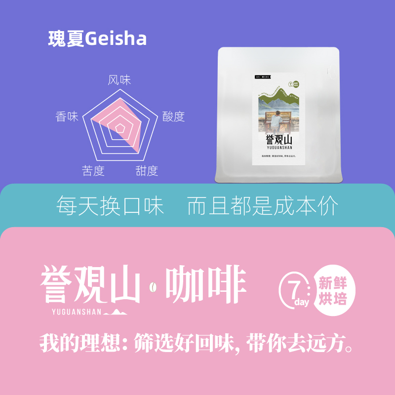 哥伦比亚瑰夏精品100g手冲美式