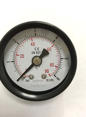 轴向压力表 40mm -42mm 压力 0-6bar 0-90psi  en 837-1 leipai