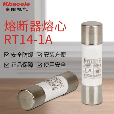 RT14-20圆筒帽形熔断器RT18陶瓷保险丝10*38mm 2A-10A-20A 20只装