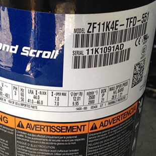 231谷轮全新原装 ZF11K4E TF5 231 低温冷库压缩机 TFD