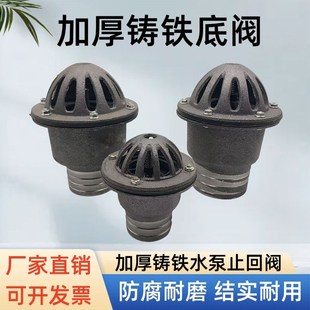 水泵止回阀加厚铸铁铁汽油机抽水泵柴油机过滤龙头莲蓬头