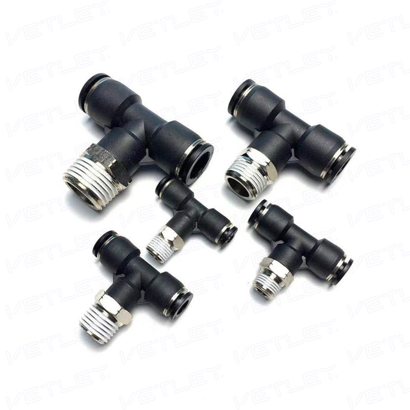 美制NPT 三通气动接头PT/PB 1/4-NPT1/8,3/8-NPT1/4,1/2-NPT1/2