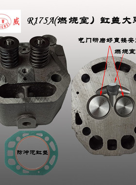 单缸柴油机配件 缸头总成 常柴气缸盖全椒R175A ZR180汽缸缸盖