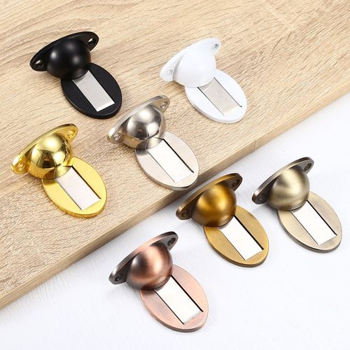 卧室免打孔锌合金地吸 加厚地板吸 室内门强磁门碰门吸 隐形静音