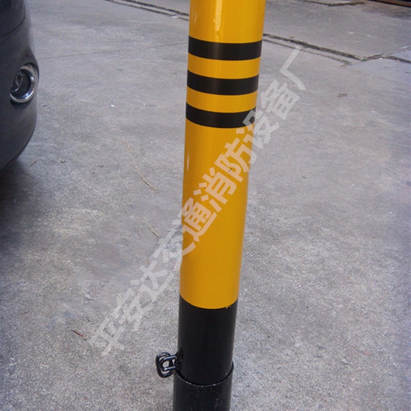 埋地式活动防护桩 套筒地锁路桩 反光警示柱 挡车防撞柱 76MM