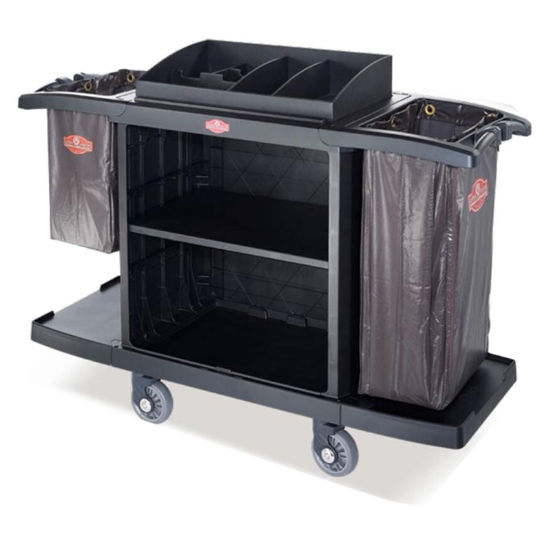塑料折叠客房服务车酒店布草车宾馆客房车保洁车多功能手推工作车
