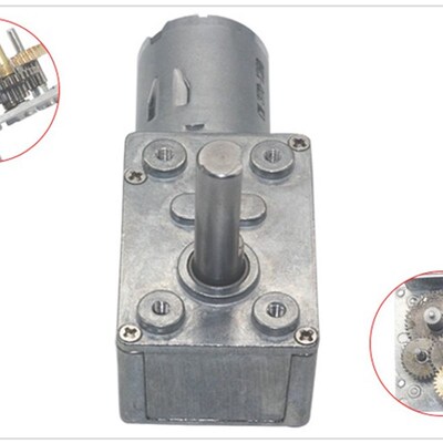 JGY370涡轮蜗杆减速电机 大扭力 自锁电机 12V24V6V 8MM长轴马达