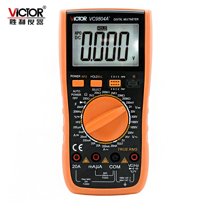 胜利万用表数字高精度VC9801A890D/890C电工9802A+9804万能表9808