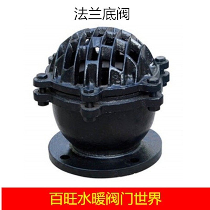 H42X -6法兰底阀 水泵头 水泵花篮 抽水吸水底阀 污水处理底阀