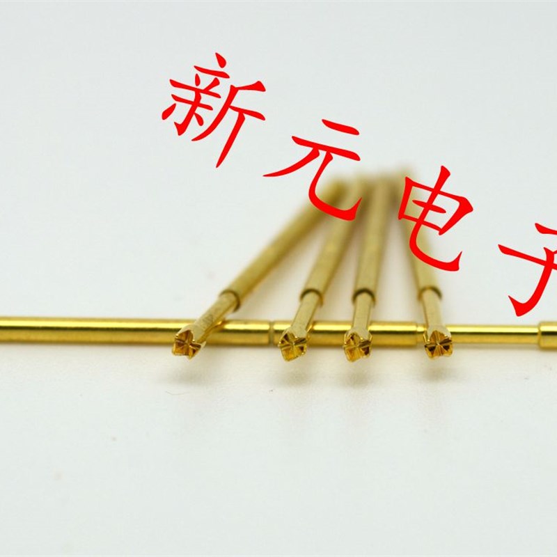 镀金头测试针PA100-Q2(4脚梅花头型)探针1.36mm顶针弹簧针