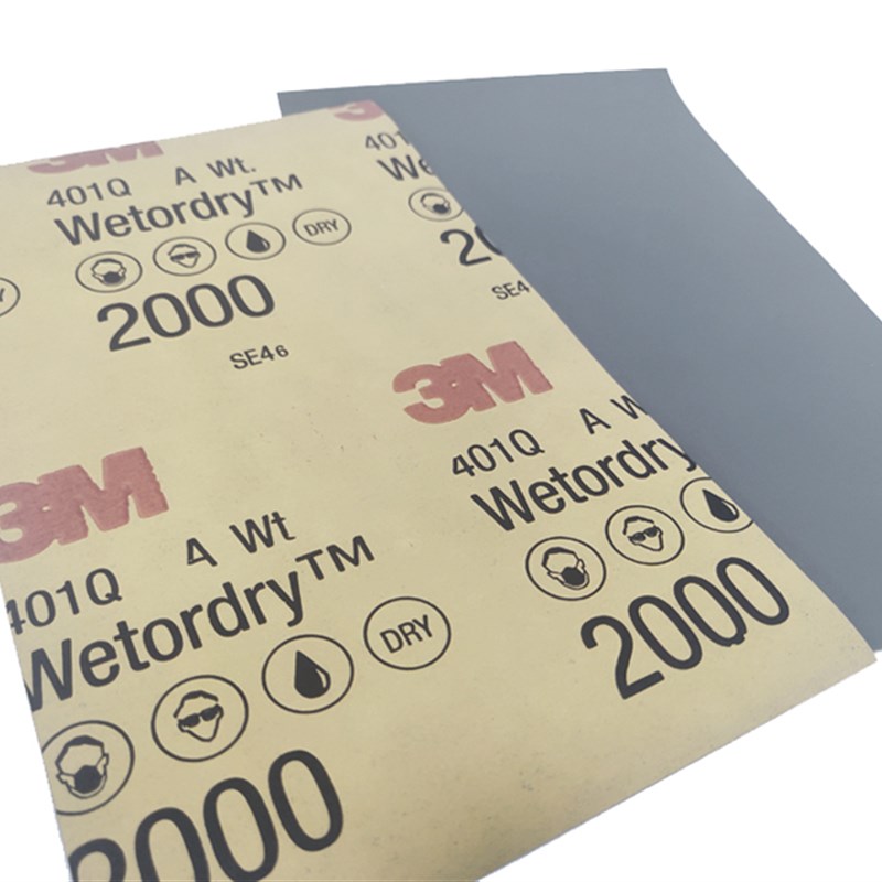 3M401Q汽车美容砂水砂纸2000目和1500目打磨划痕漆面抛光砂纸