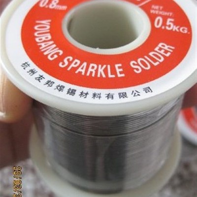 友邦焊锡丝 0.8mm低熔点 高亮度焊锡丝Sn63Pb活性焊锡 500克