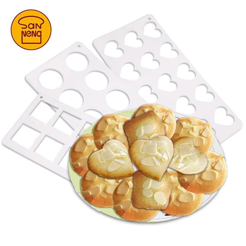 三能屋诺瓦片酥模具 椰蓉杏仁脆片饼干模巧克力模烘焙西点装饰模