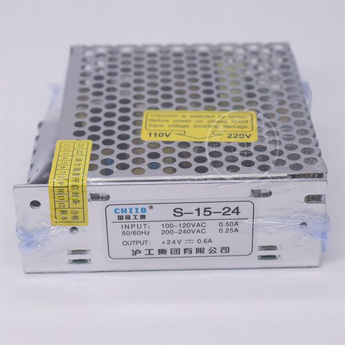 中国沪工集团CHIIB直流开关电源S-15-24 交流220V转 DC12V 5V 25w