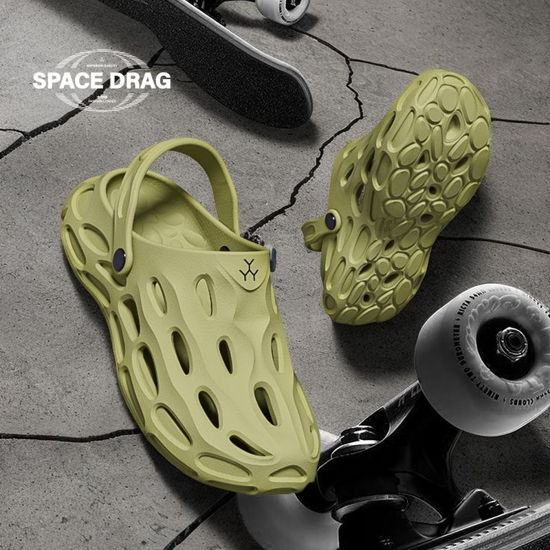 太空拖包头拖男夏季户外防滑透气厚底增高踩屎感高颜值外穿沙滩鞋