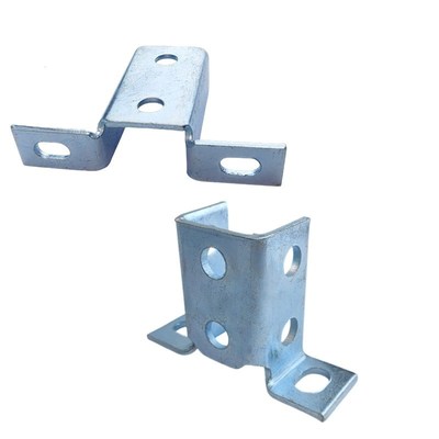 C型钢底座电镀锌免焊热镀锌焊接光伏支架底座配件连接抗震支架