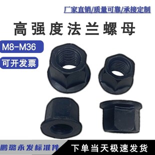 钢法兰螺母螺帽带垫螺母大全m8m10m12m14m16m18m20m22m24m36