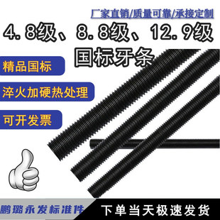 高强度牙条丝杆丝杠全丝螺杆通丝螺杆全螺纹螺柱m8m10m12m1416m42