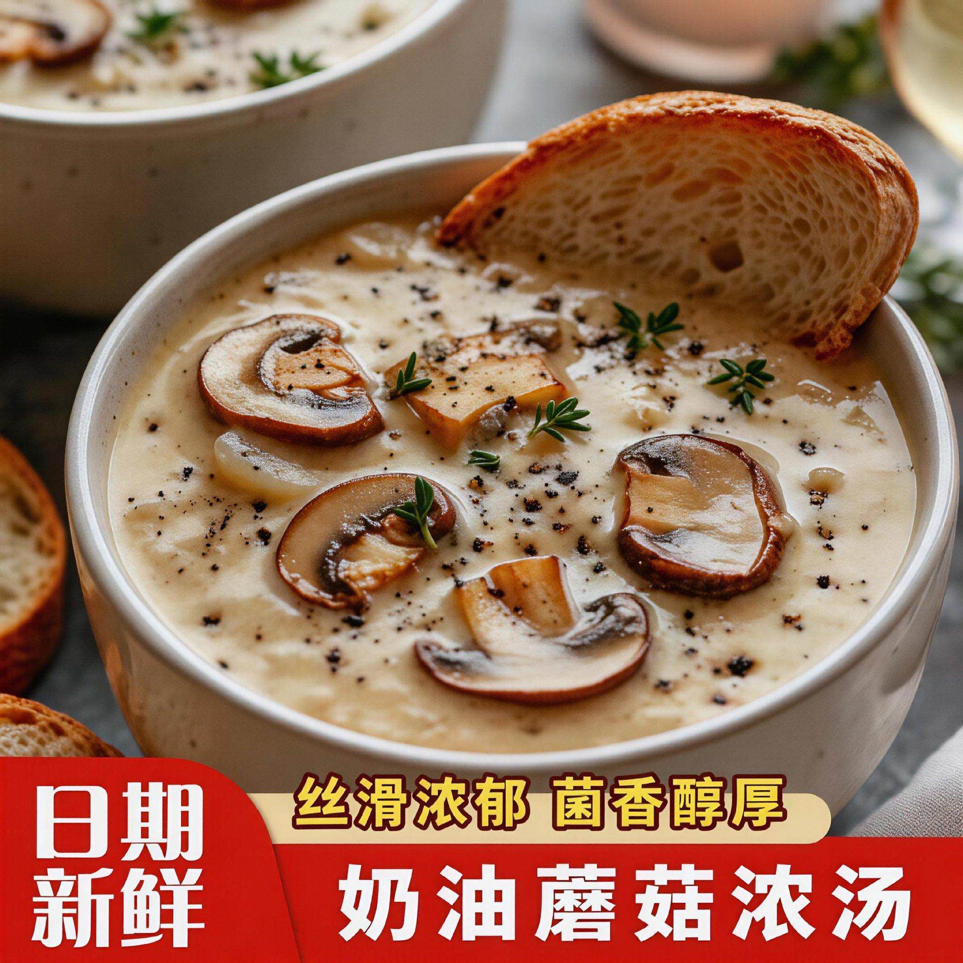 西式奶油蘑菇味浓汤料意面浓汤粉调味料蘑菇汤商用家用汤料旗舰店