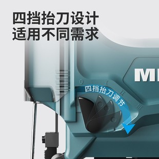 MINLI锂电曲线锯家用电锯多功能手持木板线锯小型切割机木工工具