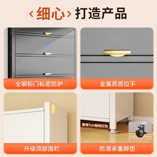 家用户外钢制收纳柜落地置物架鞋架一体靠墙储物柜防水防晒铁皮柜