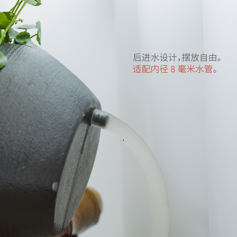 古法养鱼缸陶罐复古流水循环装饰摆件水培绿植沼泽过滤缺口倒花瓶