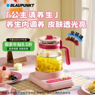 政府补贴 蓝宝全玻璃养生壶办公室小型纯玻璃花茶壶家用多功能