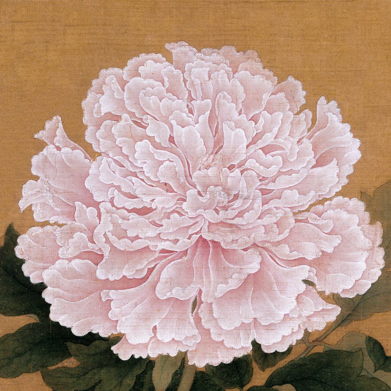 牡丹花新中式装饰画法式中国风高级感方形中古风床头餐厅装饰画图片
