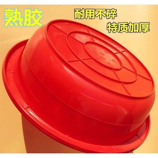 家用大号塑料盆子特大加厚大红圆盆料钢化洗澡红盆加深洗衣盆
